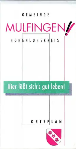 Ortsplan, Gemeinde Mulfingen, Hohenlohekreis mit Ortsteilen, um 2002