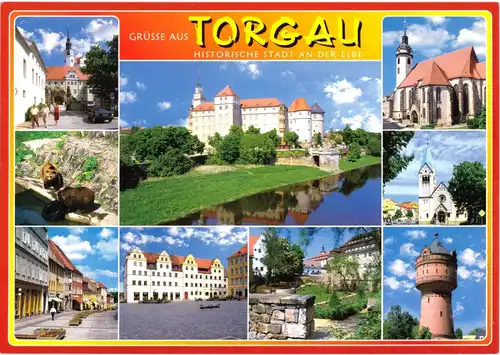 AK, Torgau, neun Abb., um 2000