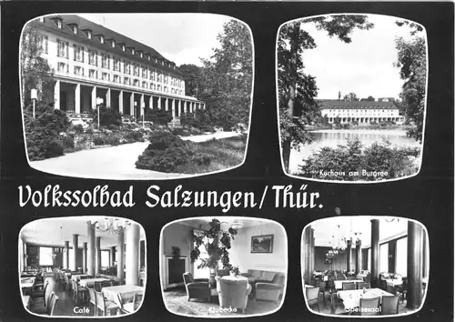 AK, Bad Salzungen Thür., Kurhaus, fünf Abb., gestaltet, 1966