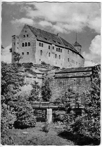 AK, Nürnberg, Kaiserburg von Westen, 1957