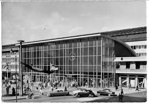 AK, Köln am Rhein, Hauptbahnhof, belebt, 1959