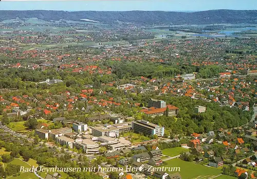 AK, Bad Oeynhausen, Luftbild mit neuem Herz-Zentrum, 1991