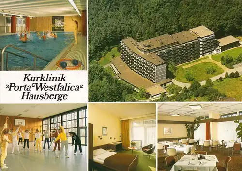 AK, Porta Westfalica, Kurklinik "Porta Westfalica" - Hausberge, fünf Abb., 1990