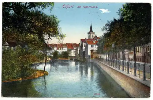 AK, Erfurt, Am Junkersand, 1915