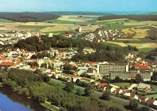 AK, Bad Abbach bei Regensburg, Luftbild-Teilansicht, 1979