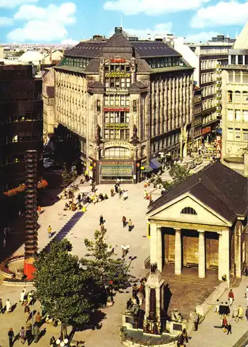 AK, Hamburg, Mönckebergbrunnen und Bücherhalle, 1972