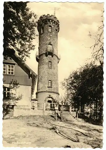 AK, Kurort Oybin - Hain, Hochwaldturm, 1962