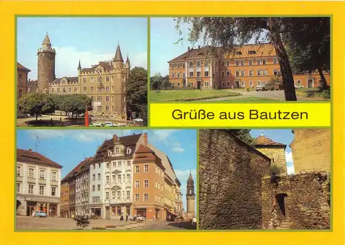 AK, Bautzen, vier Abb., gestaltet, 1987