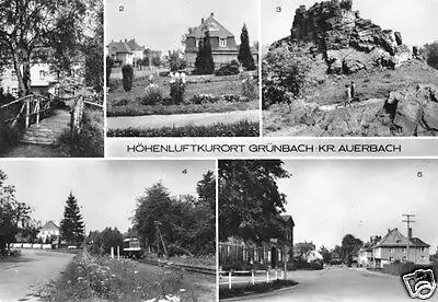 AK, Grünbach Kr. Auerbach, fünf Abb., 1985