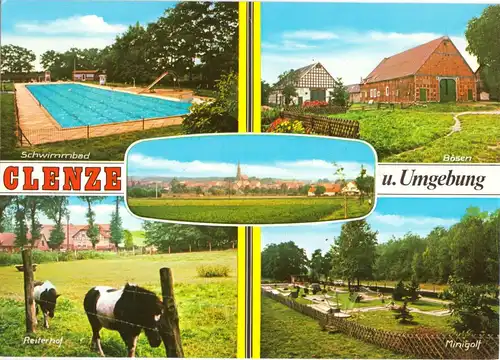 AK, Glenze, fünf Abb., Glenze und Umgebung, um 1990