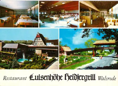 AK, Walsrode, Restaurant Luisenhähe Heidjergrill, fünf Abb., um 1980