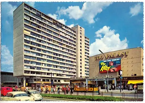 AK, Berlin Tiergarten, Kino Zoopalast und Hochhaus, um 1968