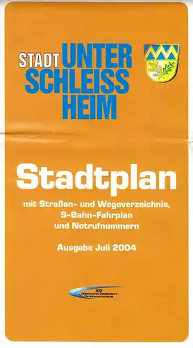 Stadtplan, Stadt Unterschleissheim, 2004