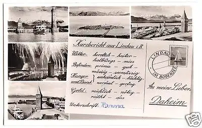 AK, Lindau Bodensee, Kurzbericht aus Lindau Bodensee, fünf Abb., um 1958