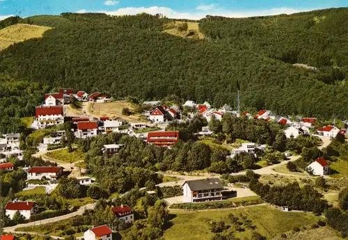 AK, Wieda Südharz, Blick zum Käseberg, Luftbild, um 1981