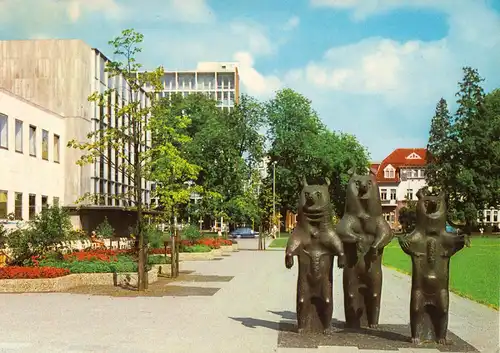 AK, Oldenburg Oldb., Bären auf dem Berliner Platz, 1969