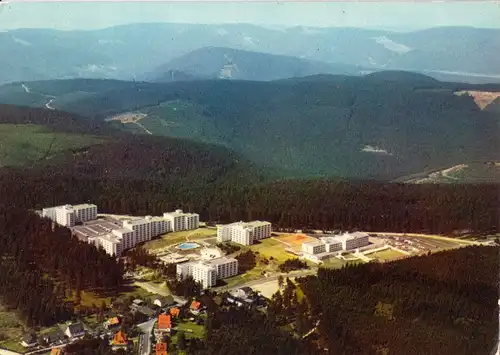 AK, Hahnenklee Oberharz, Hochwald-Ferienpark, Luftbild, um 1975