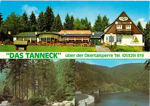 AK, Schulenberg Harz, Hotel "Das Tanneck", drei Abb., um 1985