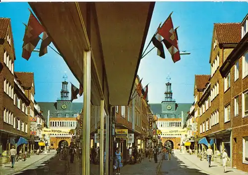 AK, Emden, Brückenstr., belebt, 1977