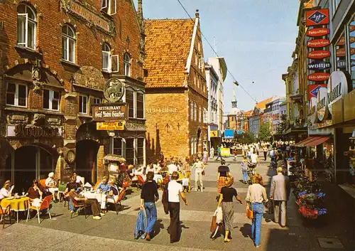 AK, Oldenburg Oldb., Fußgängerzone, belebt, um 1980