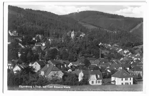 AK, Elgersburg i. Thür. Teilansicht mit Carl-Eduard-Warte, um 1935