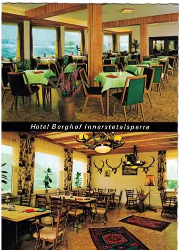 AK, Lindthal Post Langelsheim Harz, Hotel Berghof Innerstetalsperre, Gasträume