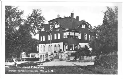 AK, Kurort Bärenfels Erzgeb., HO-Hotel Felsenburg, 1953