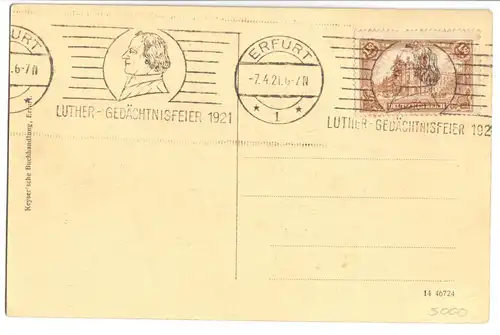 AK, Erfurt, Lutherstätten, Archiv des Augustiner-Klosters, Luther SSt, 7.4.21