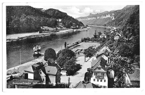 AK, Schmilka Sächs. Schweiz, Teilansicht, 1942