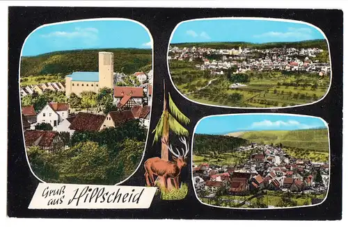 AK, Hillscheid Ww., drei Abb., gestaltet, 1969