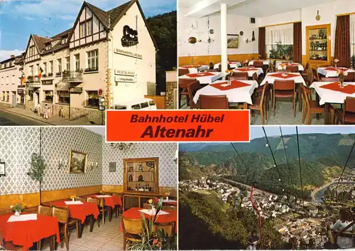 AK, Altenahr, Bahnhotel Hübel, vier Abb., 1974