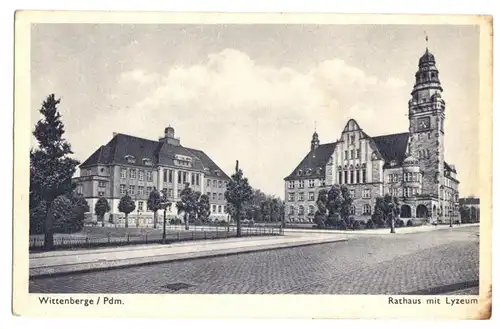 AK, Wittenberge Prign., Rathaus mit Lyzeum, um 1930