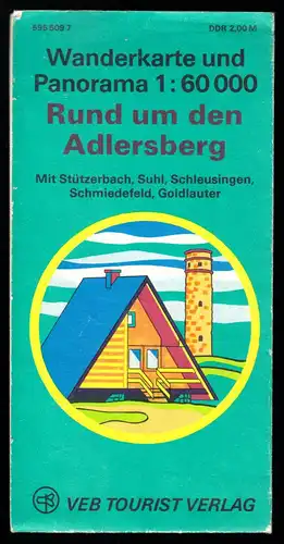 Wanderkarte und Panorama, Rund um den Adlersberg, 1977