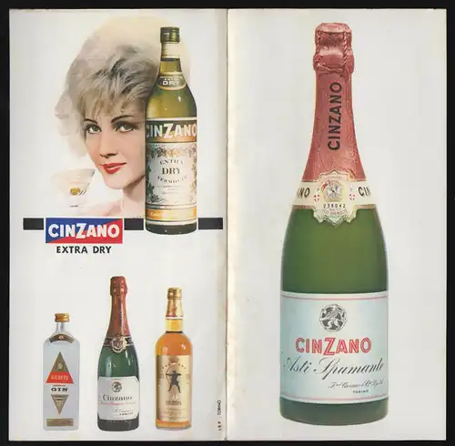 Werbezettel, Cinzano, um 1965