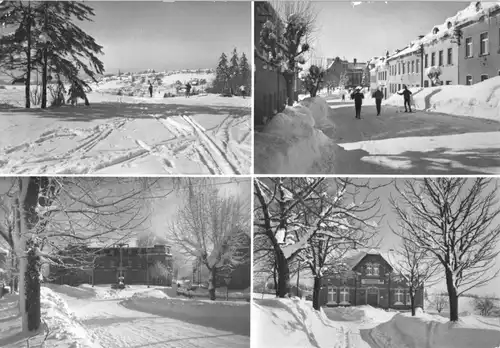 AK, Schöneck Vogtl., vier Winteransichten, 1986