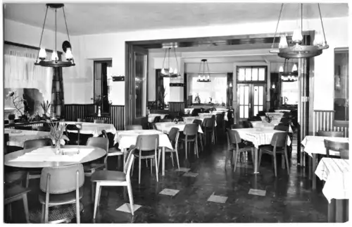 AK, Ernst Mosel bei Cochem, Weinhaus "Zum fröhlichen Weinsberg", Gastraum, 1963