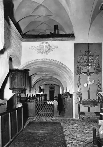 AK, Gnandstein Kr Geithain, Burg Gnandstein, Burgkapelle, Innenansicht, 1958