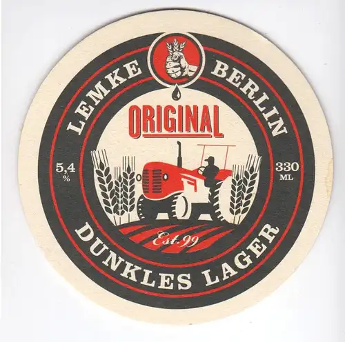 Bierdeckel, Handwerksbrauerei Lemke Berlin, 2019