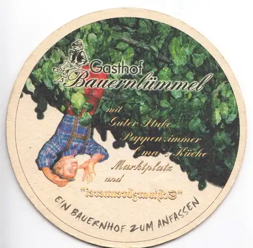 Bierdeckel, Gasthof Bauernlümmel, Berlin Fridrichshain, um 2000