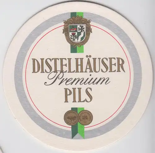 Bierdeckel, Distelhäuser Premium Pils, Tauberbischofsheim, um 2000