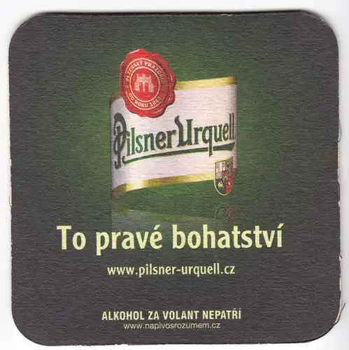 Bierdeckel, Pilsner Urquell, Tschechien, um 2010