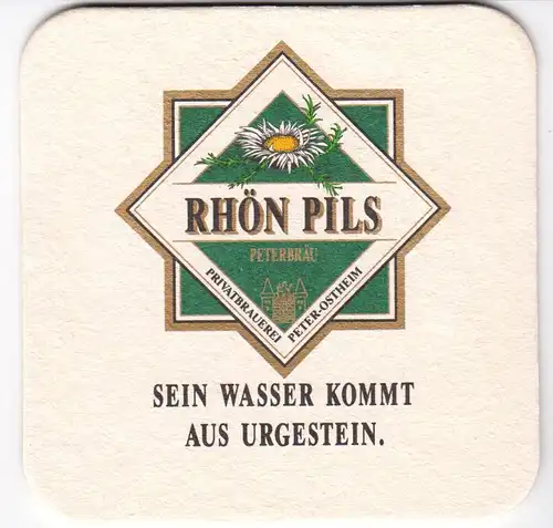 Bierdeckel, Privat-Brauerei Peter, Ostheim, Rhön Pils, um 2000