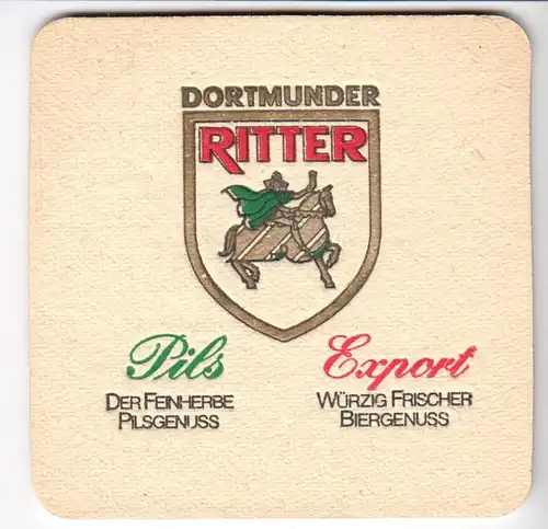 Bierdeckel, Dortmunder Ritter, Dortmund, First Premium-Pils, um 1995