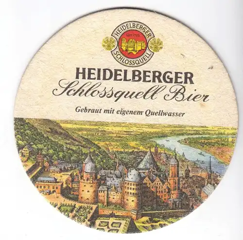 Bierdeckel, Heidelberger Schlossquell Bier, um 2000