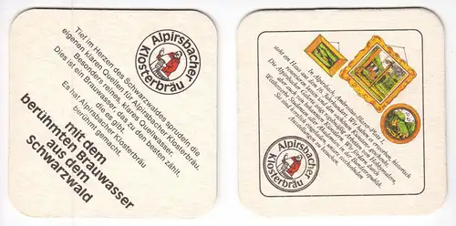 Bierdeckel (2), Alpirsbacher Klosterbräu, Alpirsbach, um 2000