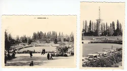 zwei Fotos, 7 x 10 cm, Berlin Charlottenburg, Sommergarten am Funkturm, 1950er