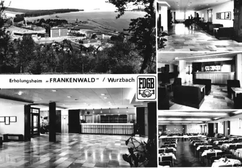 AK, Wurzbach, FDGB-Erholungsheim Frankenwald, fünf Abb., 1986