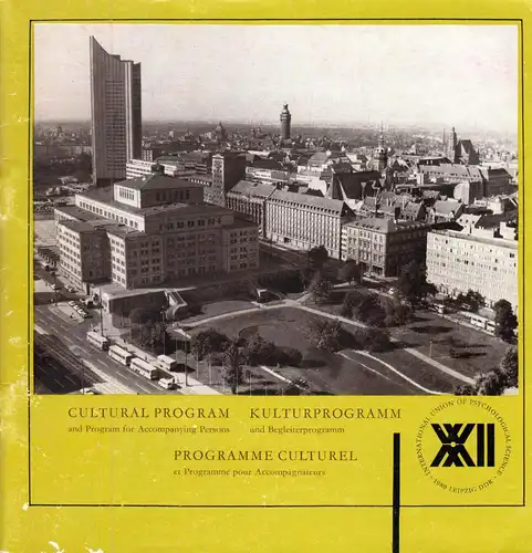 Begleitprogramm, XXII International Union of Psychological Science, Leipzig 1980