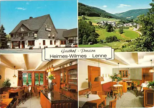 AK, Schmallenberg - Lenne, Gasthof - Pension "Helmes-Willmes", vier Abb., 1980