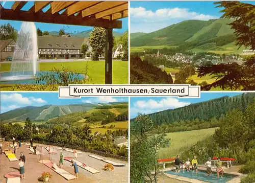AK, Kurort Wenholthausen Sauerland, vier Abb., um 1972